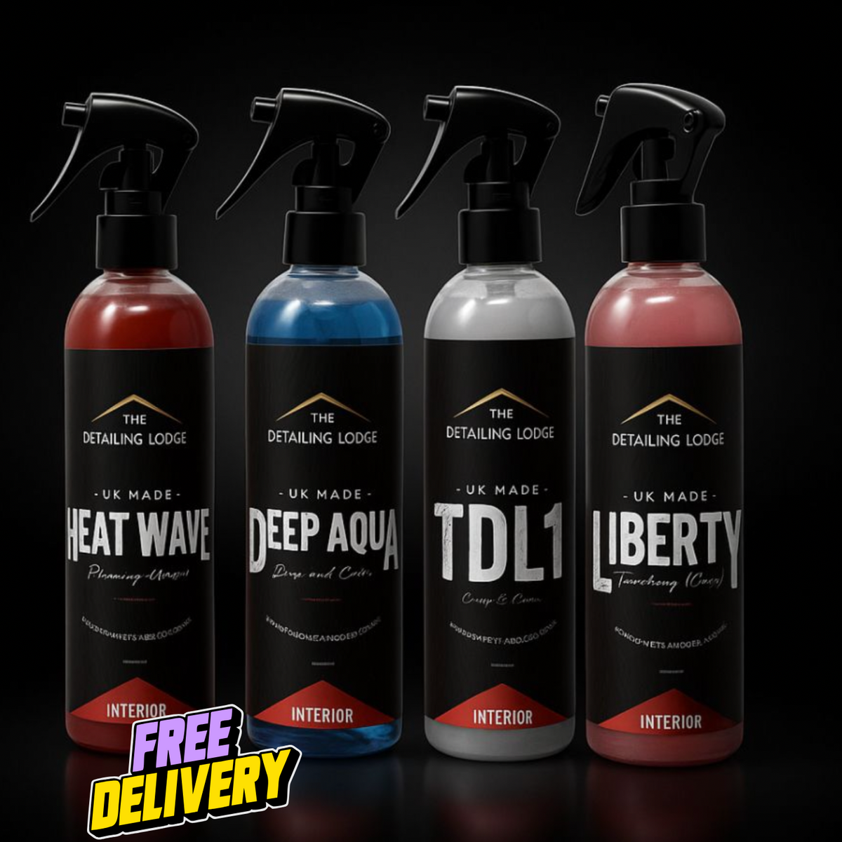 4 × 250 ml Designer Inspired Air Fresheners Set – Premium Long Lasting Fragrance
