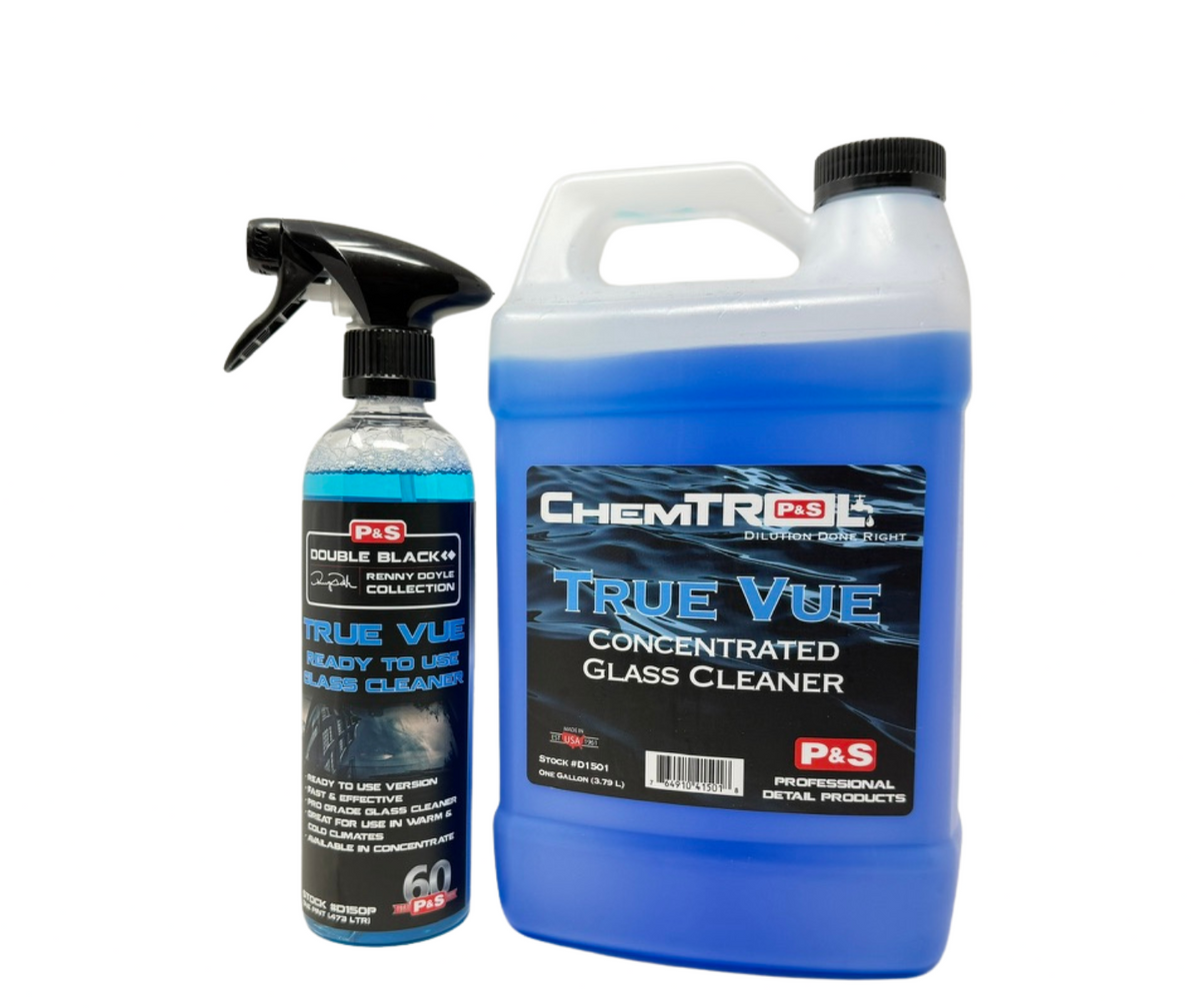 P&S True Vue Glass Cleaner 473ml 3.78L – Streak Free Professional Finish