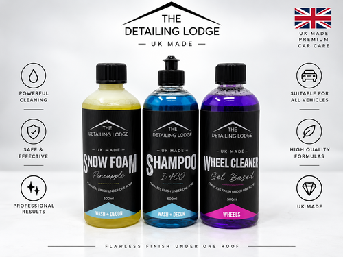 3 piece Car Detailing Wash Kit | Snow Foam / Shampoo / Wheel Cleaner SALE