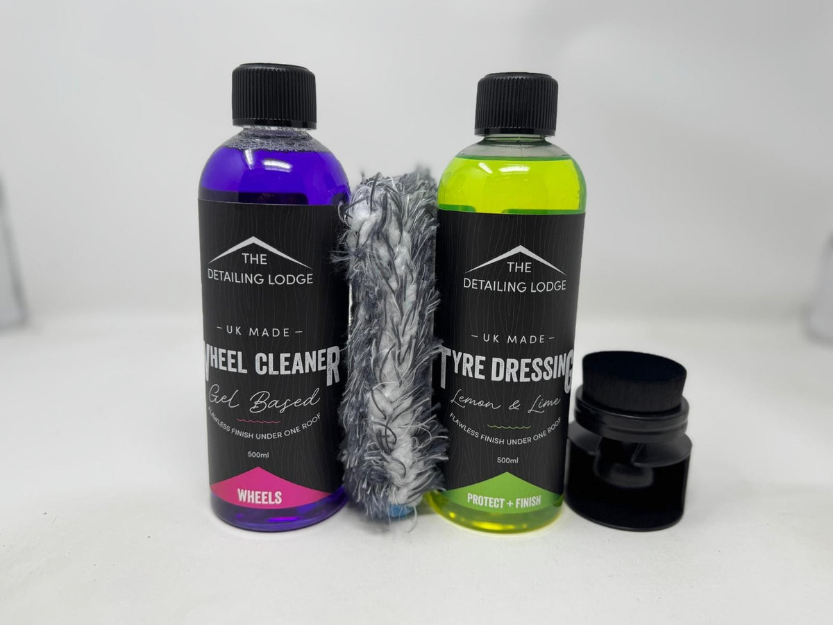 Detailing Wheel Cleaning Kit 500ml - Wheel Cleaner + Tyre Dressing & Accessories