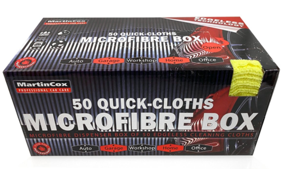 Martin Cox MOGG194 Quick Cloth Edgeless Microfibre Cloths in Dispenser Box of 50