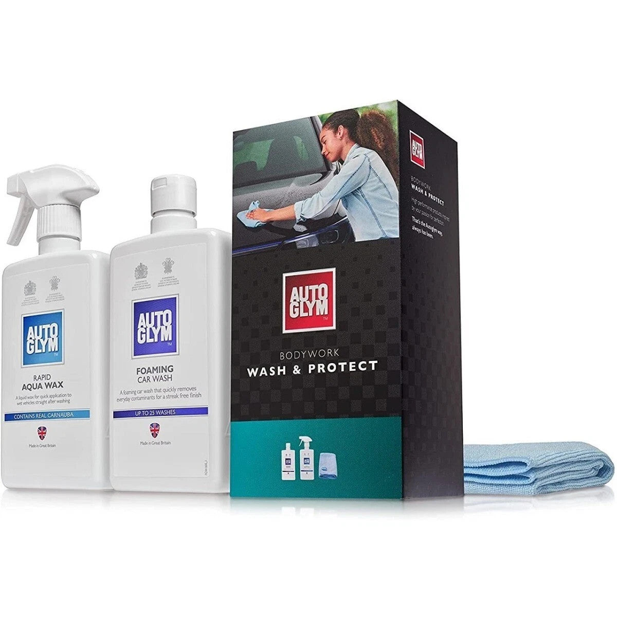 Autoglym Bodywork Wash and Protect Car Valet Cleaning Kit 4 Piece New