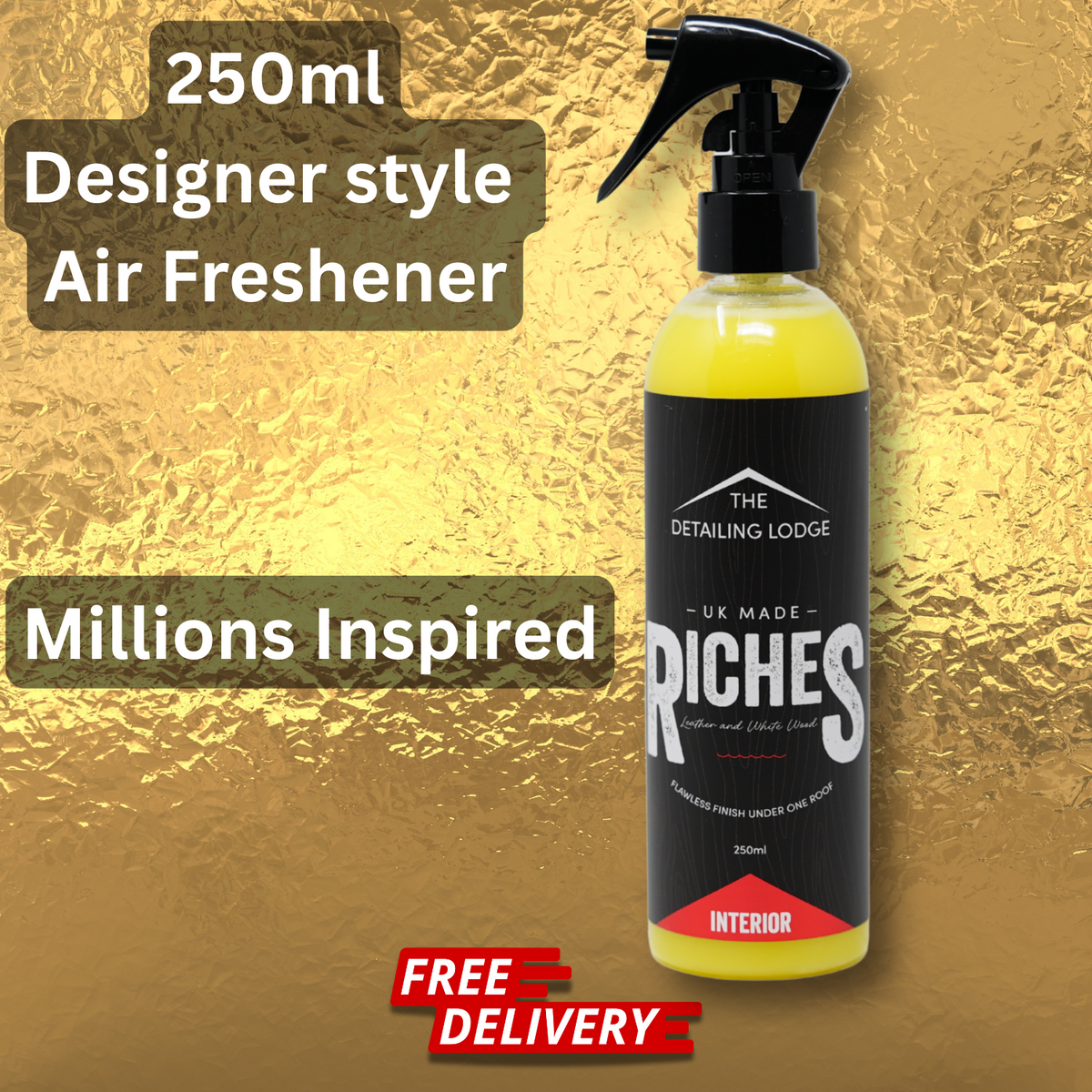 Luxury Gold Edition Car Air Freshener 250ml – The Detailing Lodge™️ Premium