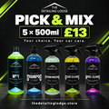 Detailing Lodge Pick & Mix Car Care Bundle – 5 × 500ml for £13